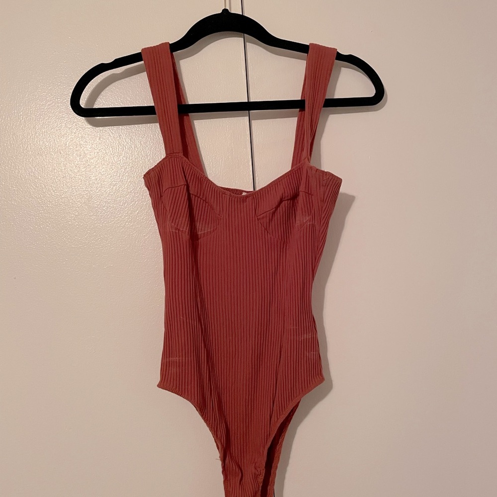 Princess Polly Orange Bodysuit.